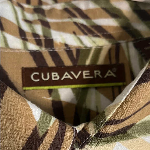 Cubavera Men's Brown and Cream Casual Shirt - Picture 3 of 5
